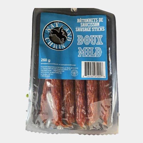 Nat & Chris Bâtonnets de saucisson doux (260g) / Nat & Chris Sausage Sticks Mild (260g)