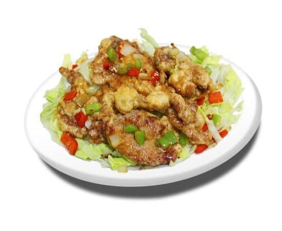 64. Côtelettes de porc avec sel et poivre dans riz / Salt and Pepper Pork Chop in rice / 椒盐猪扒
