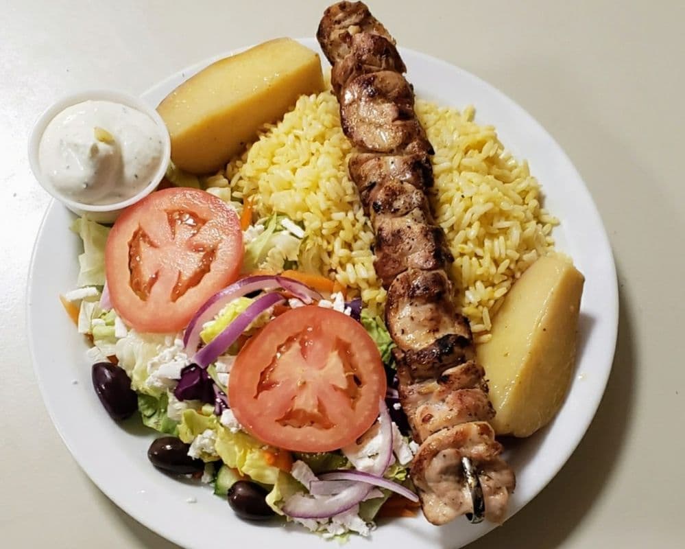 Chicken Souvlaki Dinner