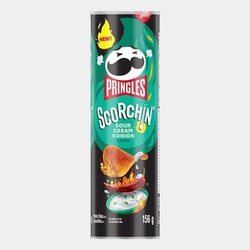 Pringles - Mega can scorchin' sour cream & onion / Pringles - Mega Can Scorchin' Sour Cream & Oignon
