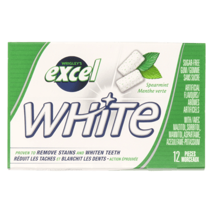 Wrigley's Excel Sugar-Free White Winterfresh Chewing Gum (12 pcs)