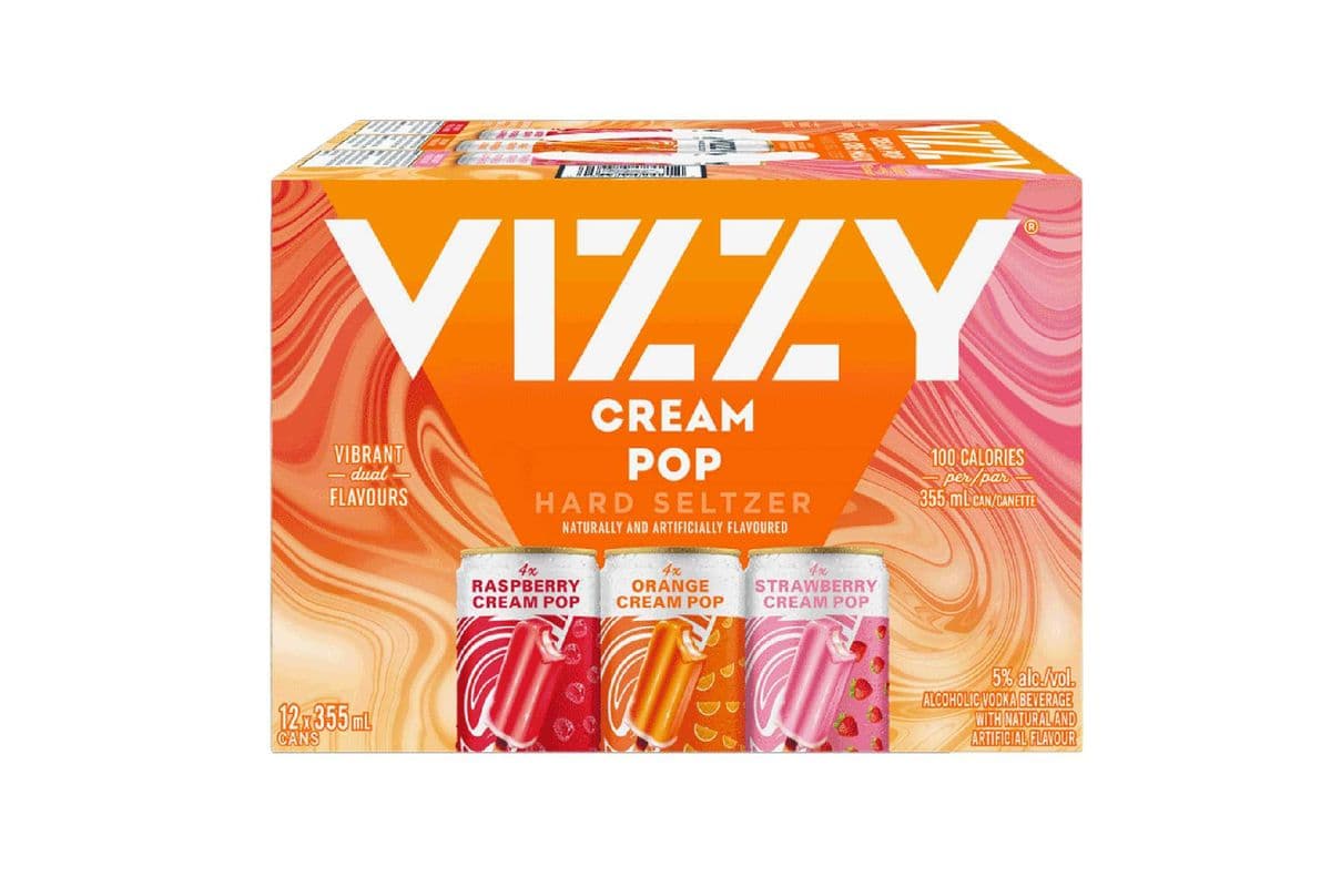 VIZZY Cream Pop Hard Seltzer Variety pack (12 x 355 ml)