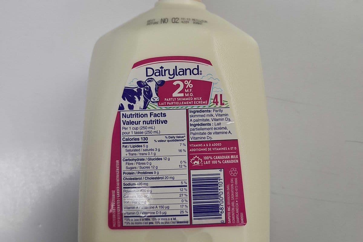 Dairyland 2% Milk (4L Carton) - $ 7.90