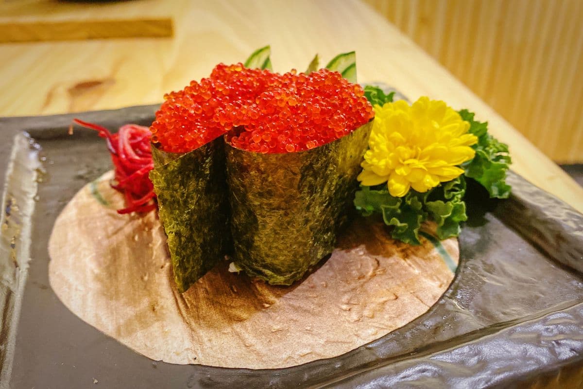 Flyingfish Roe (Tobiko) Sushi