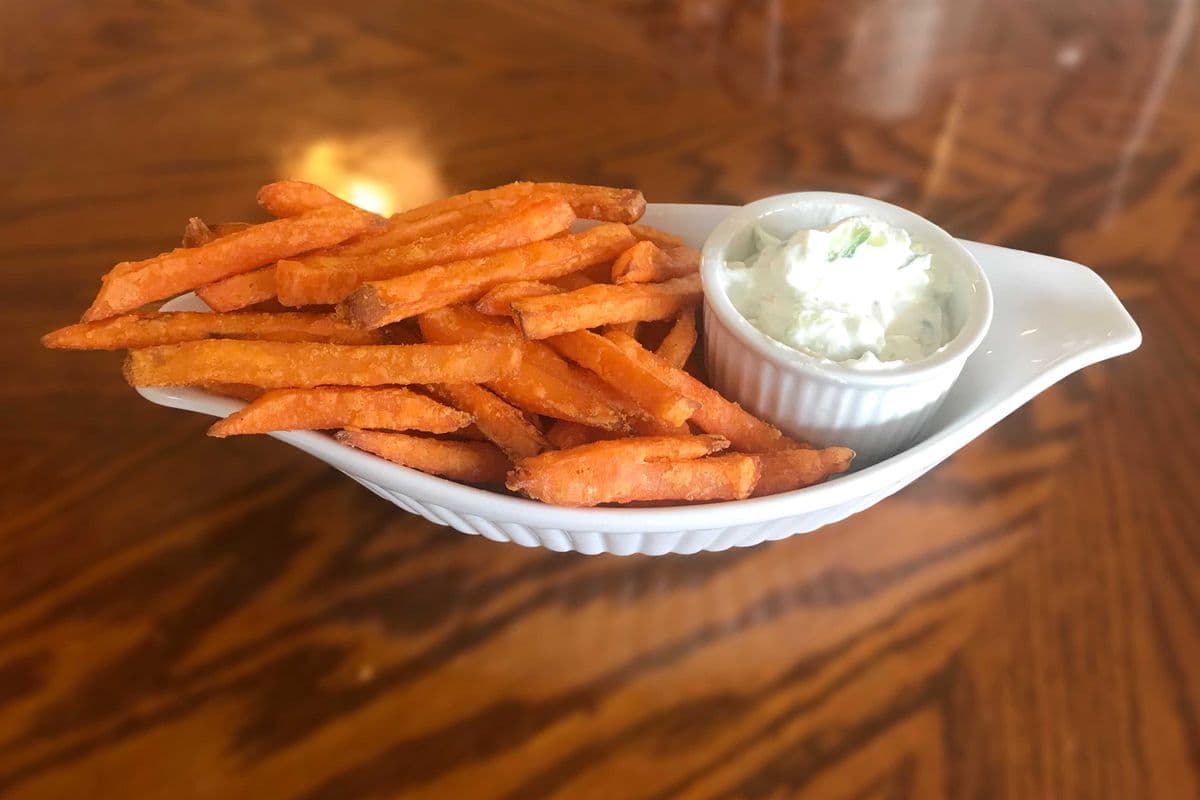 Sweet Potato Fries with Tzatziki Sauce