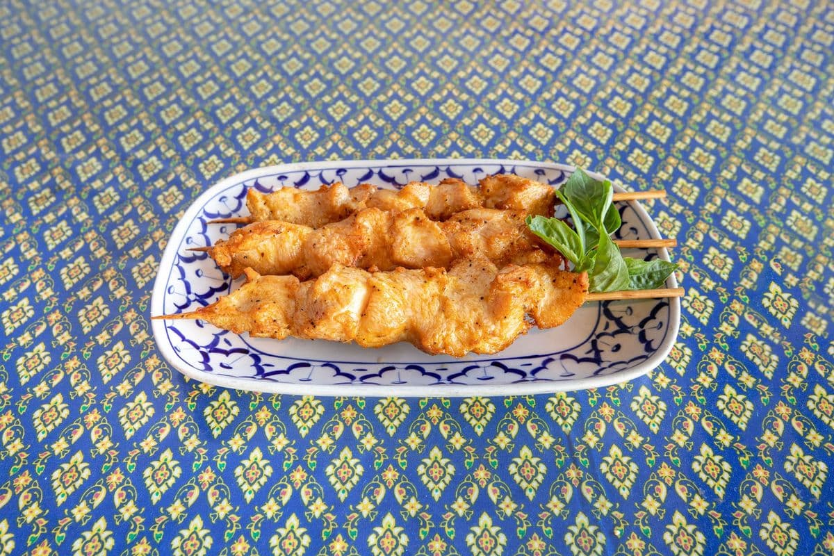 (#5).Chicken Satay (3 pcs)