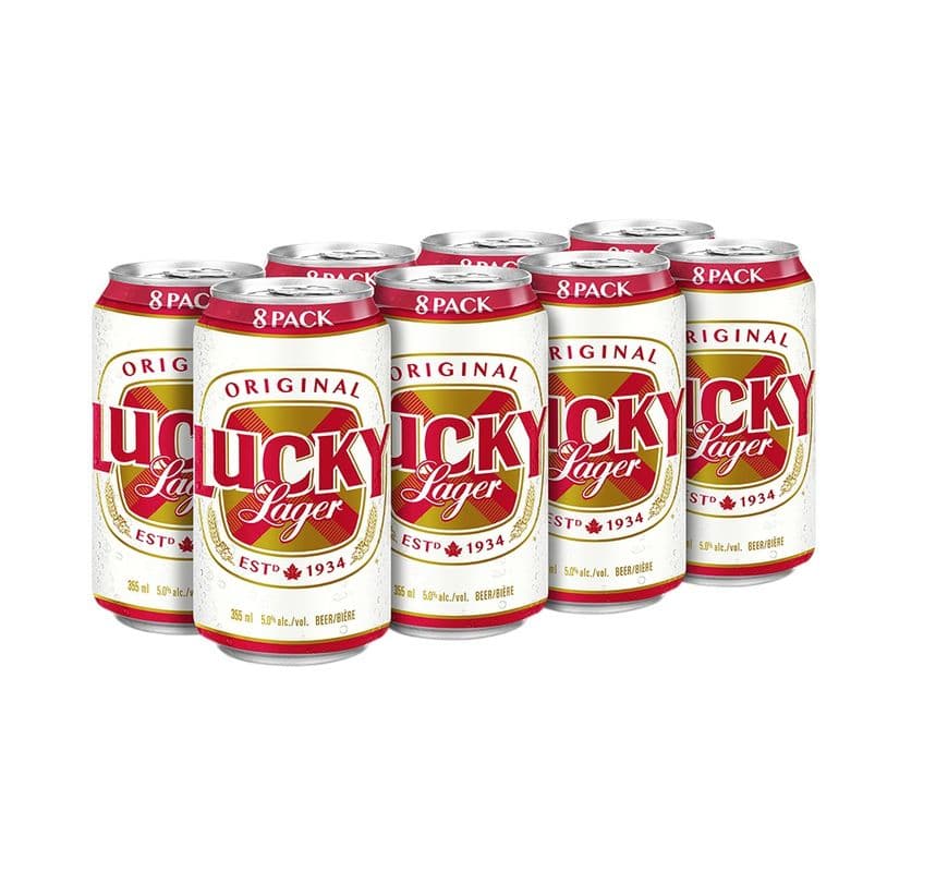 Lucky Lager (8 pack) (8 x 355 ml Cans)