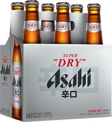 Asahi Brewery Super Dry, 6 x 330 ml