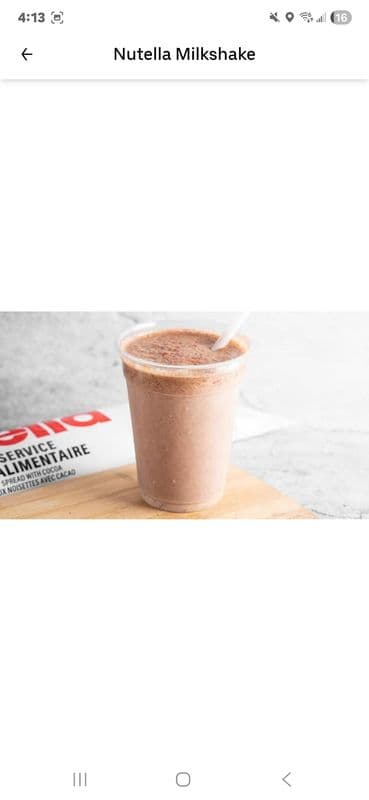 Nutella Milkshake