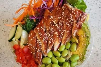Poké bol au anguille teriyaki