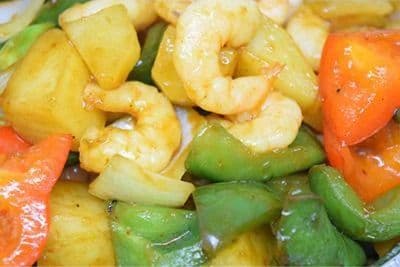 Crevettes au cari rouge et lait de coco / Red Curry Shrimp with Coconut Milk