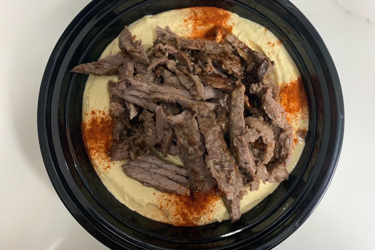 Hummus with Beef Shawarma