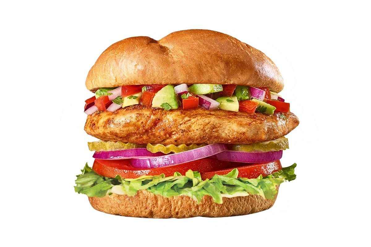 Baja Beach Chicken Burger and Fries
