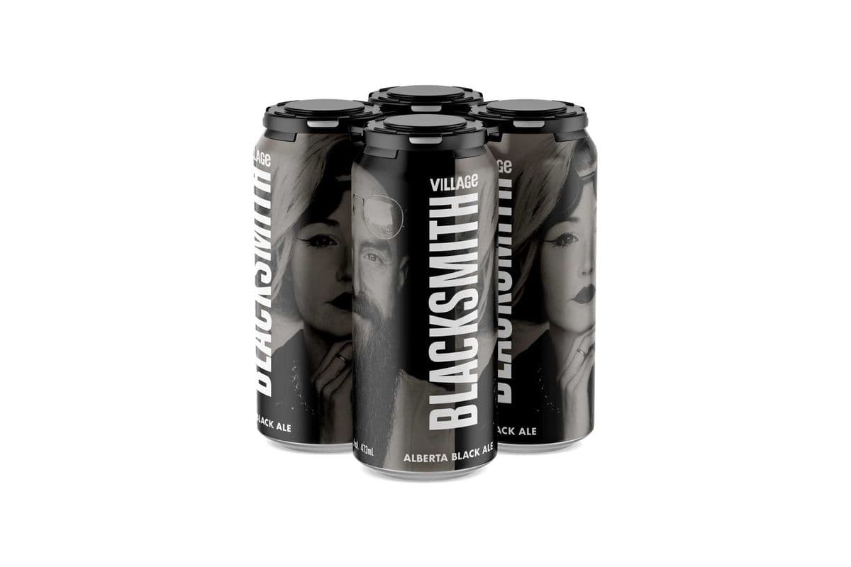 Village Blacksmith Alberta Black Ale (4 Cans) (4 x 473ml)