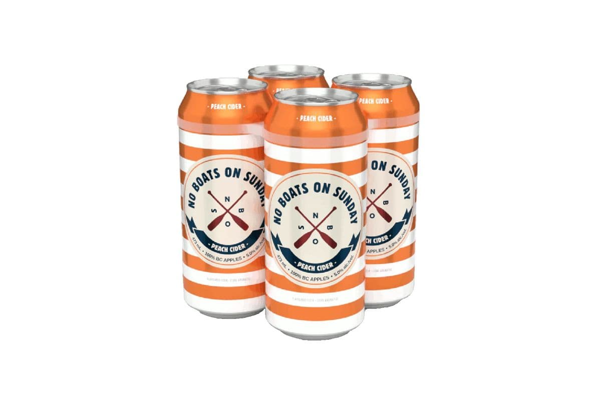 No Boats on Sunday – Peach Cider (4 Cans) (4 x 473mL)