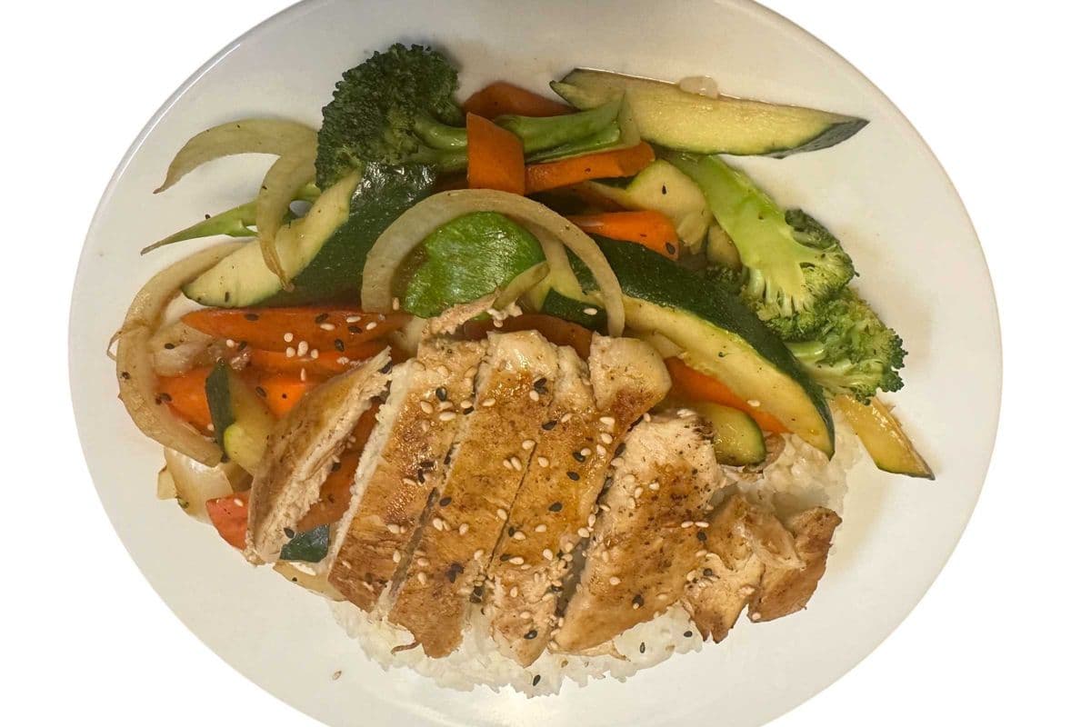 R6) Chicken Teriyaki with Rice and Vegetable