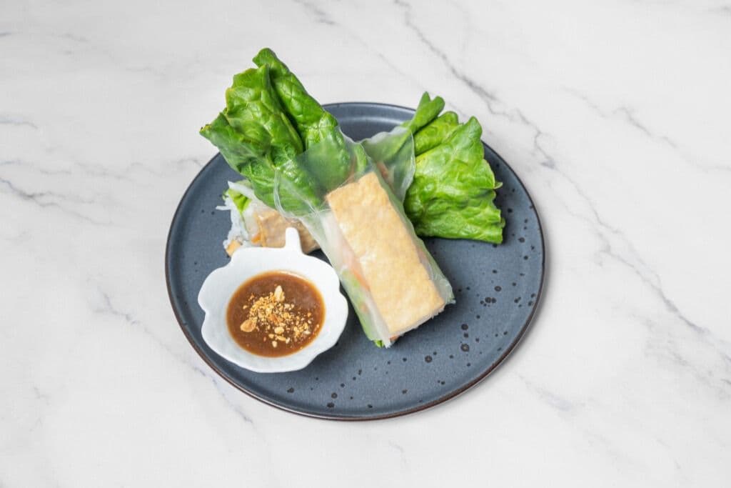Fresh Tofu and Coconut Salad Vegetarian Roll