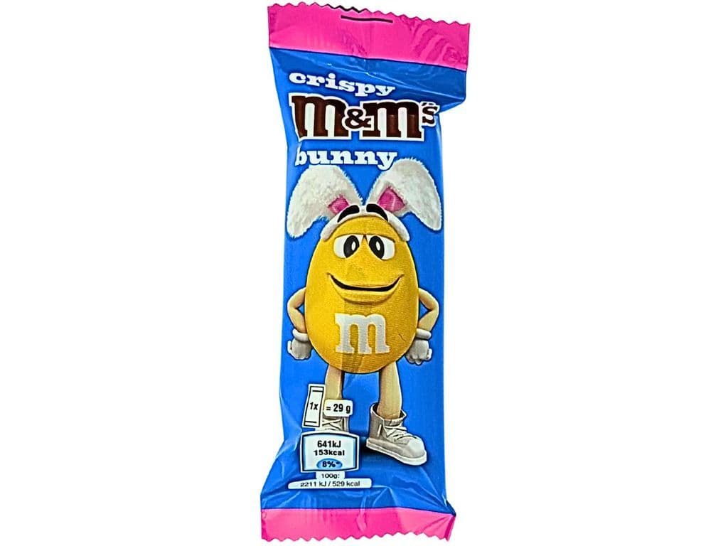 M&Ms Crispy Chocolate Bunny UK 29g Rice Crisp Milk Chocolate Bar
