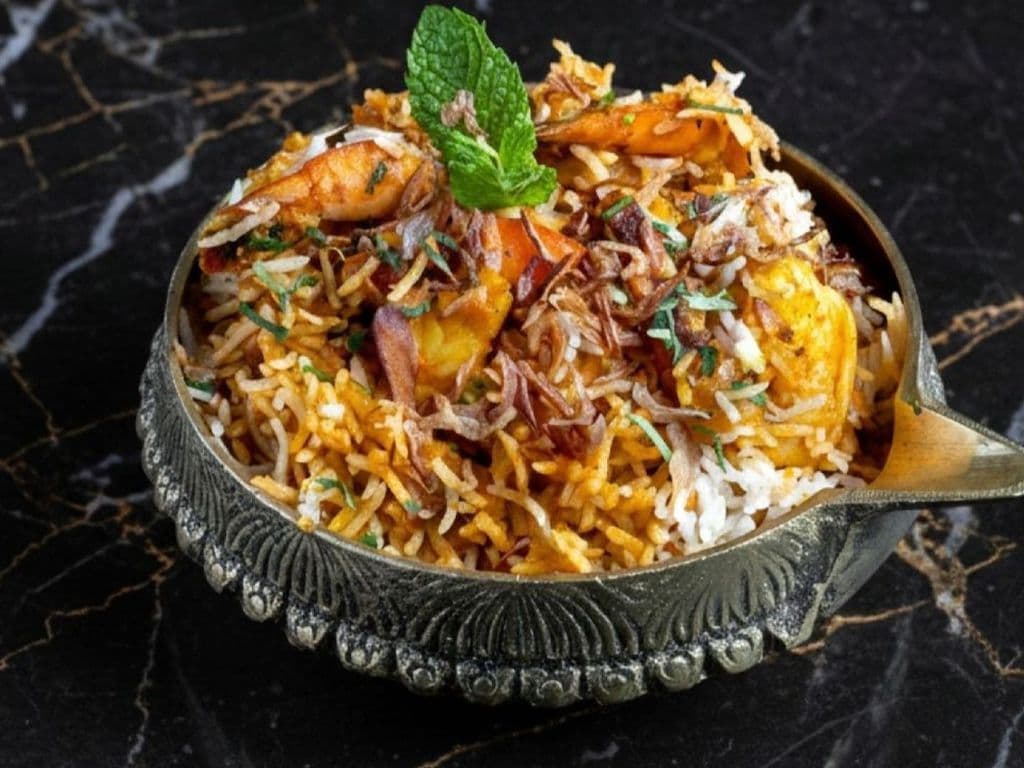 Tawa Prawn Biryani