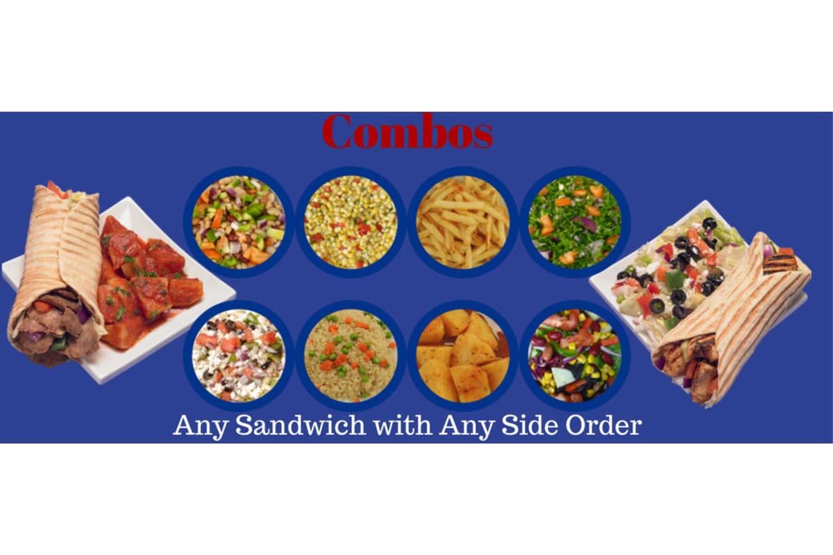 Mixed Sandwich (Chicken & Beef) Pita Wrap Combo