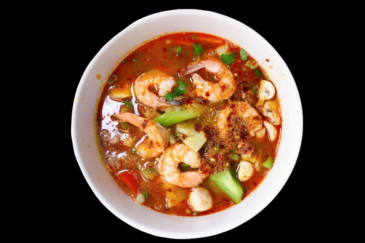 Tom Yum ( Hot and Sour Soup ) Noodle is included