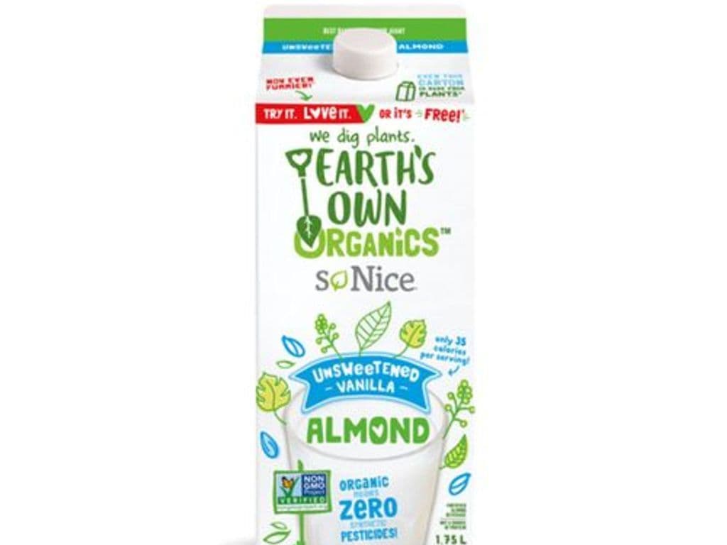 EARTH'S OWN SO NICE ALMOND MILK VANILLA UNSWEETENED 1.75L