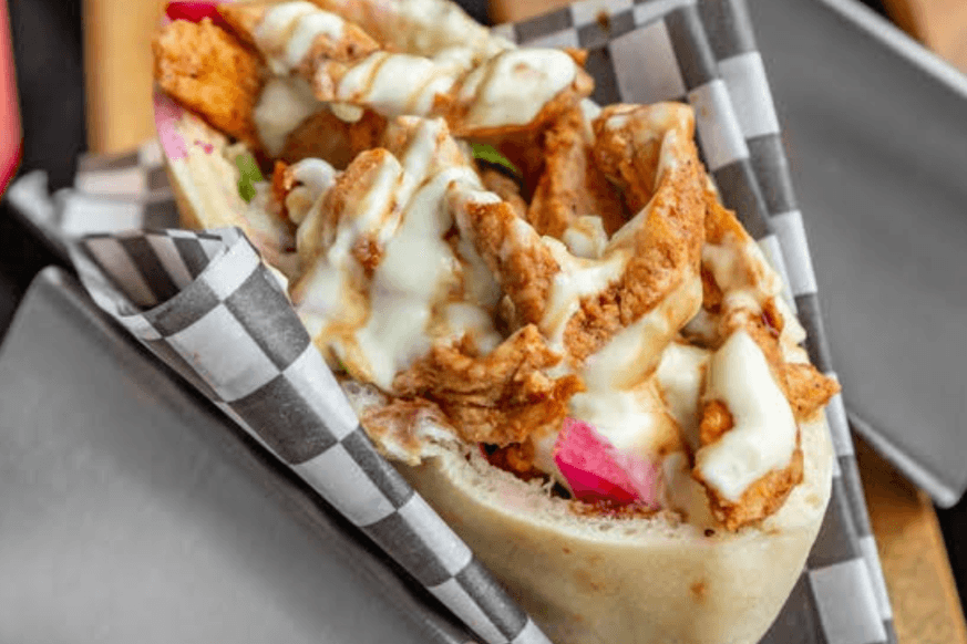 Chicken shawarma pita