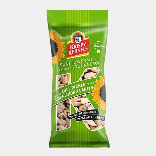 Krispy Kernels Graines de tournesol cornichon à l'aneth (70g) / Krispy Kernels Sunflower Seeds Dill Pickle (70g)