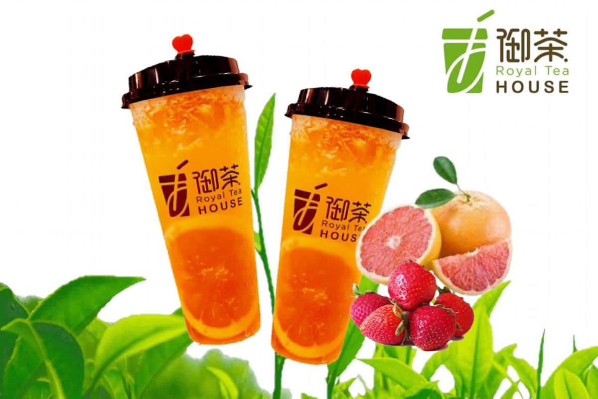 Fresh Grape Fruit with Strawberry Tea