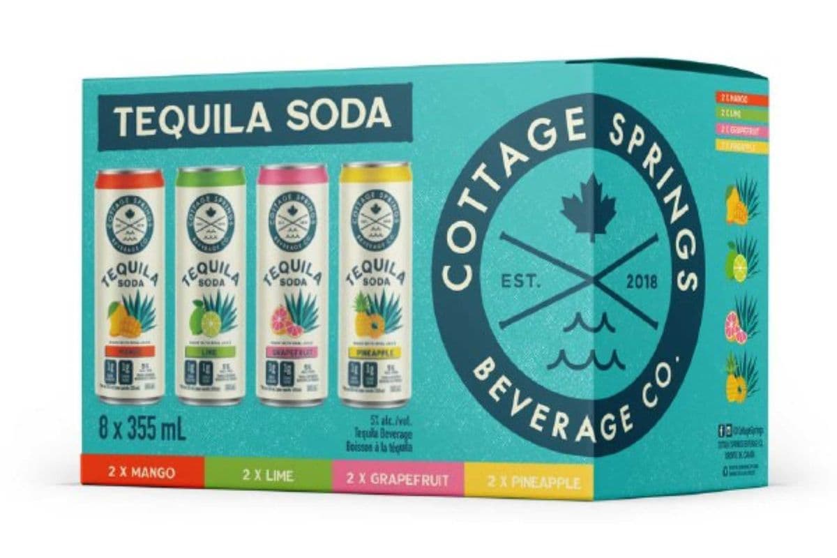 COTTAGE SPRING TEQUILA SODA VARIETY (12 PACK) (12 x 355ML CAN)