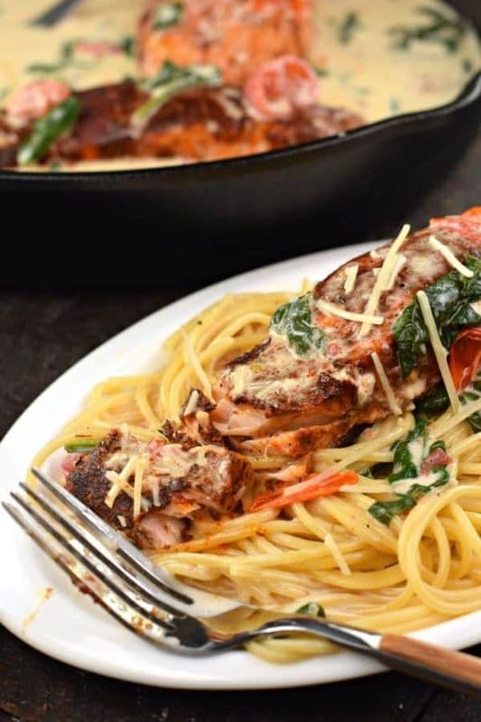 Cajun Salmon Fettuccini
