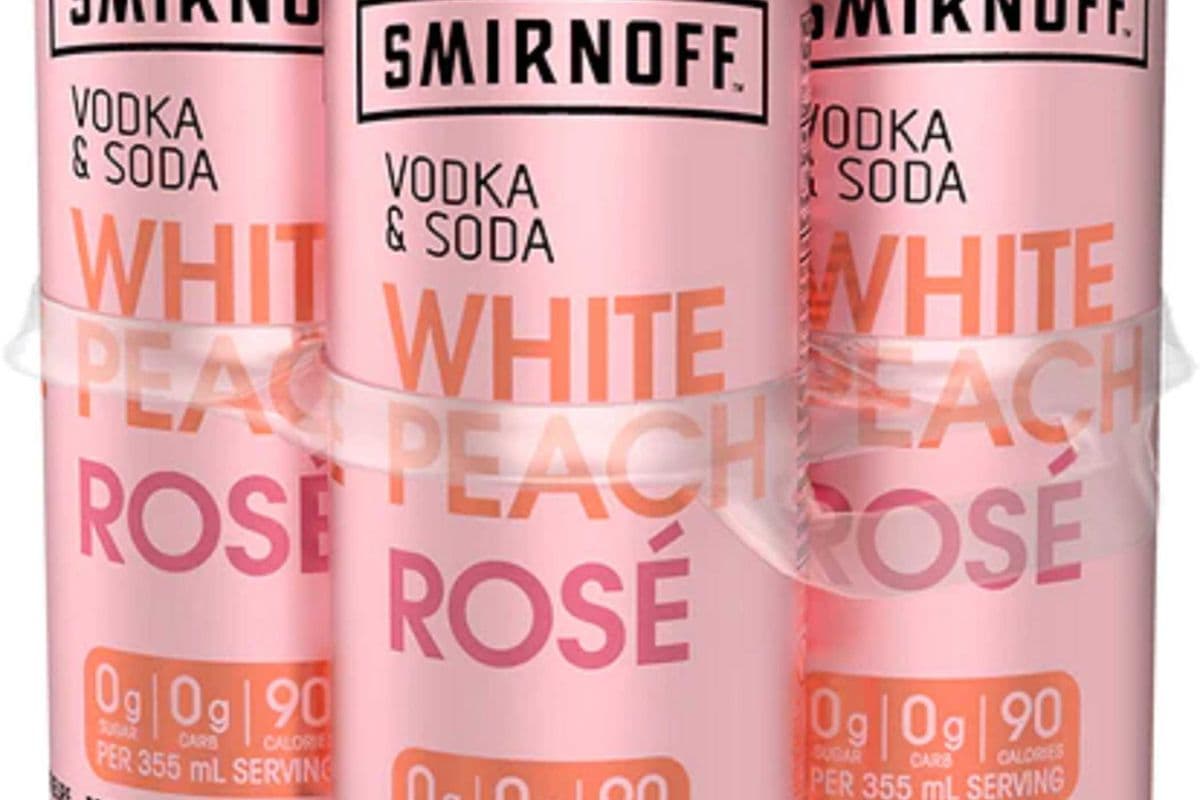 SMIRNOFF VODKA & SODA RASPBERRY ROSE (4 PACK) (4 x 355ML CAN)