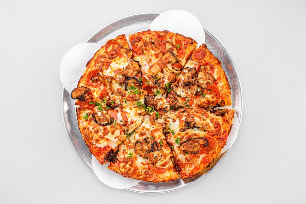 14" Pepperoni + Mushroom Pizza