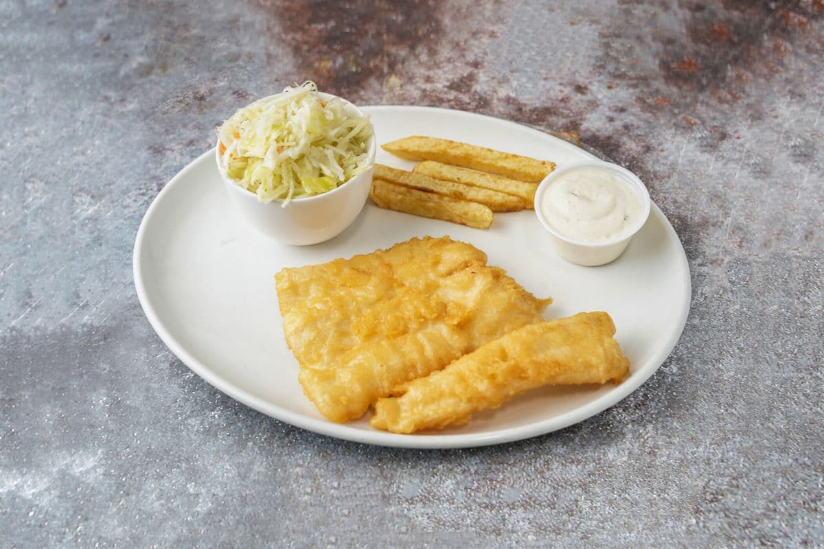 Halibut and Coleslaw