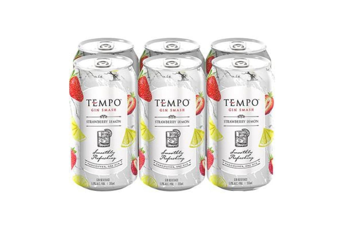 Tempo Gin Smash Strawberry Lemon (6 Cans) (1 x 355 ml)