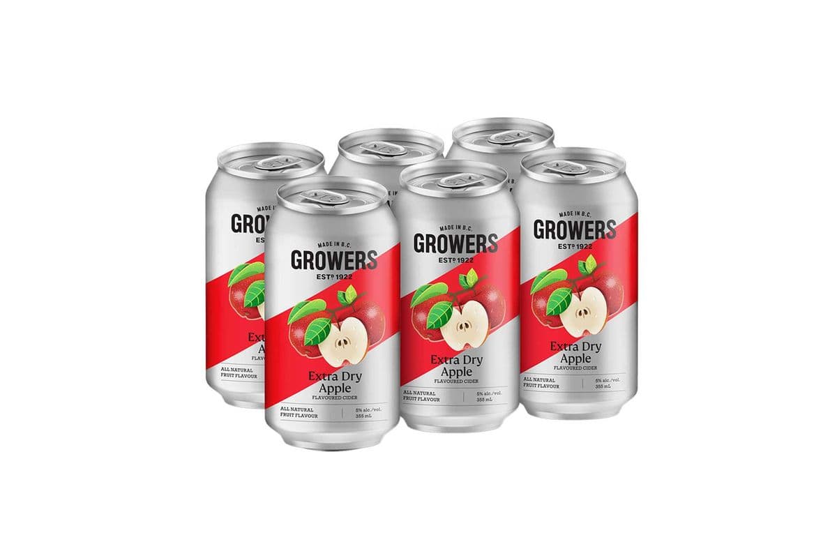 Growers - Extra Dry Apple (6 x 355ml)