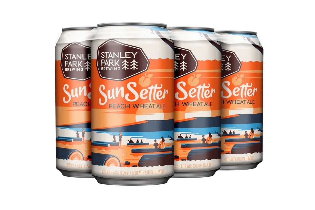 Stanley Park Sunsetter Peach Wheat Ale (6 x 355ml)