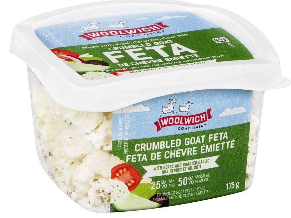 WOOLWICH CRUMBLED GOAT FETA WITH HERBS GARLIC 175G