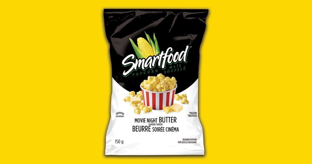 Smartfood Mais Soufflé Assaisonné Beurre Soirée Cinéma 150g/ Smartfood Poporn Movie Night 150g