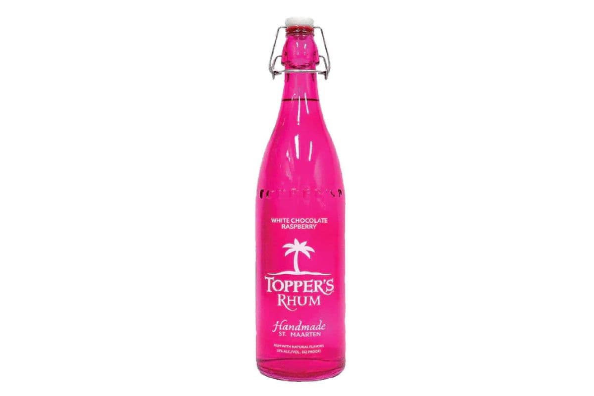 Toppers Rhum White Chocolate Raspberry-750ml (1 x 750ml)
