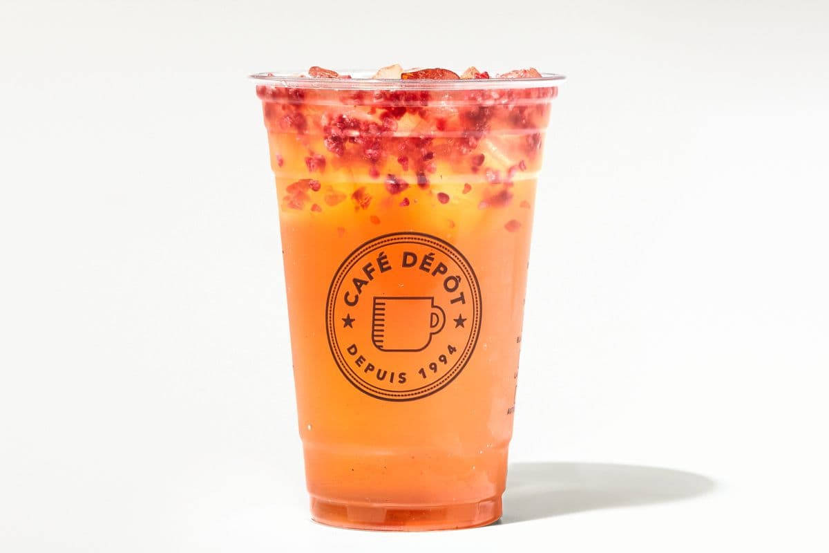 Thé glacé Fizzy pommes framboises / Fizzy Apple Raspberry Iced Tea