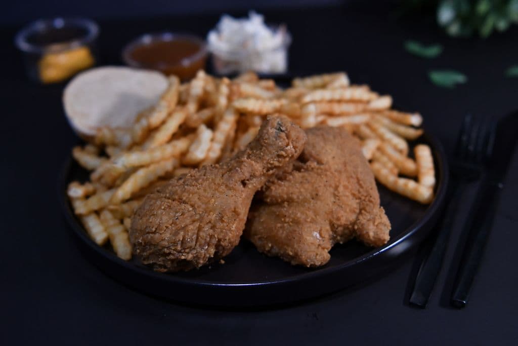 Poulet frit en repas