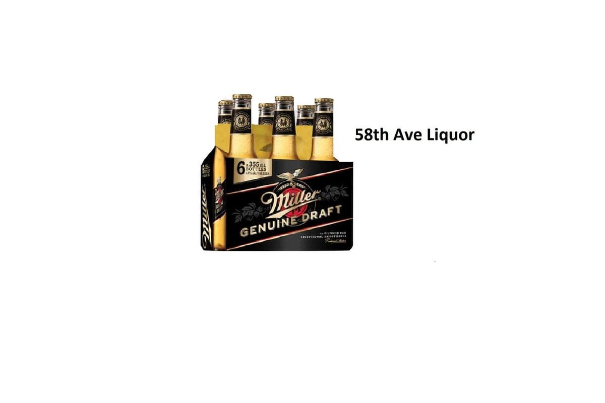 MILLER GENUINE DRAFT 6 BOTTLES (1 x 6x355ML)