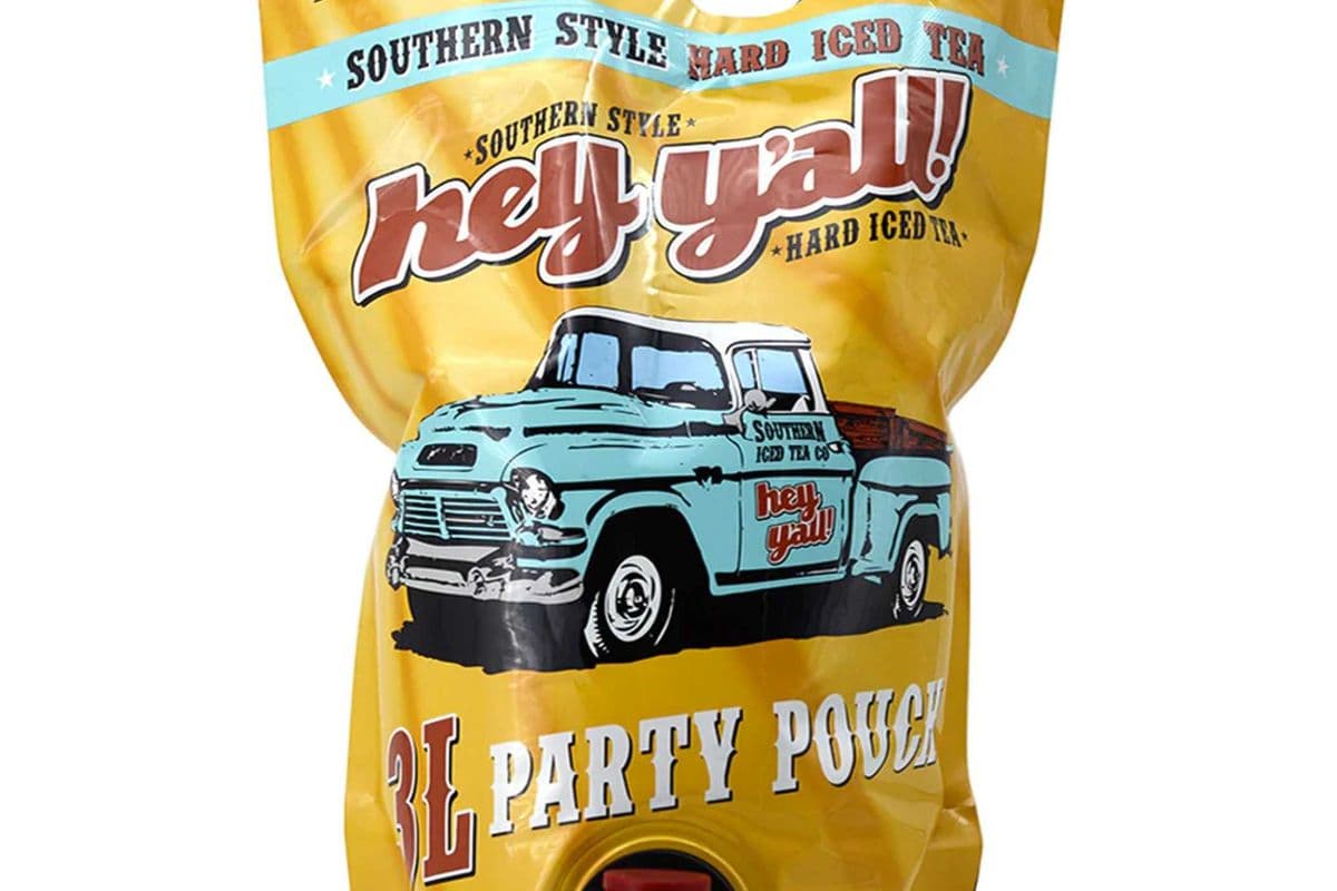 HEY Y'ALL SOUTHERN STYLE HARD ICED TEA PARTY POUCH (3 LITRES) (1 x 3L)