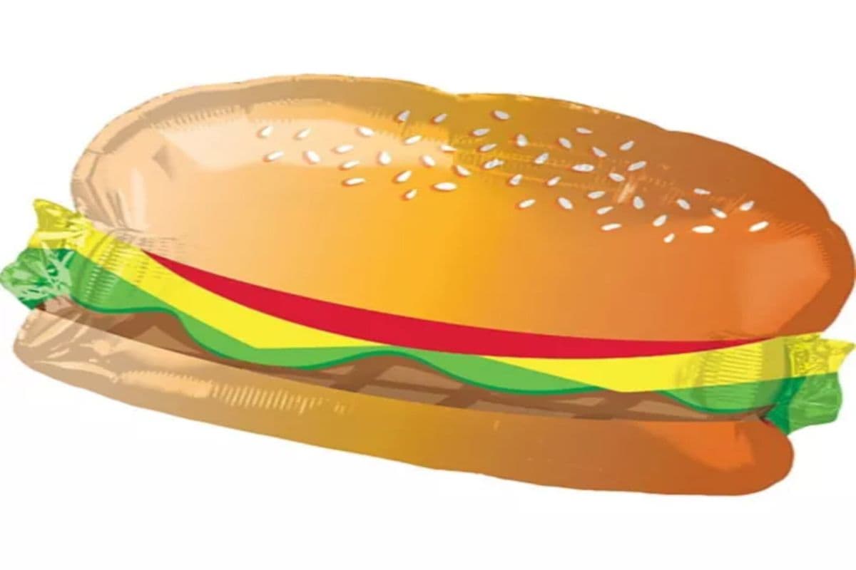26" Foil balloon - Hamburger Shape