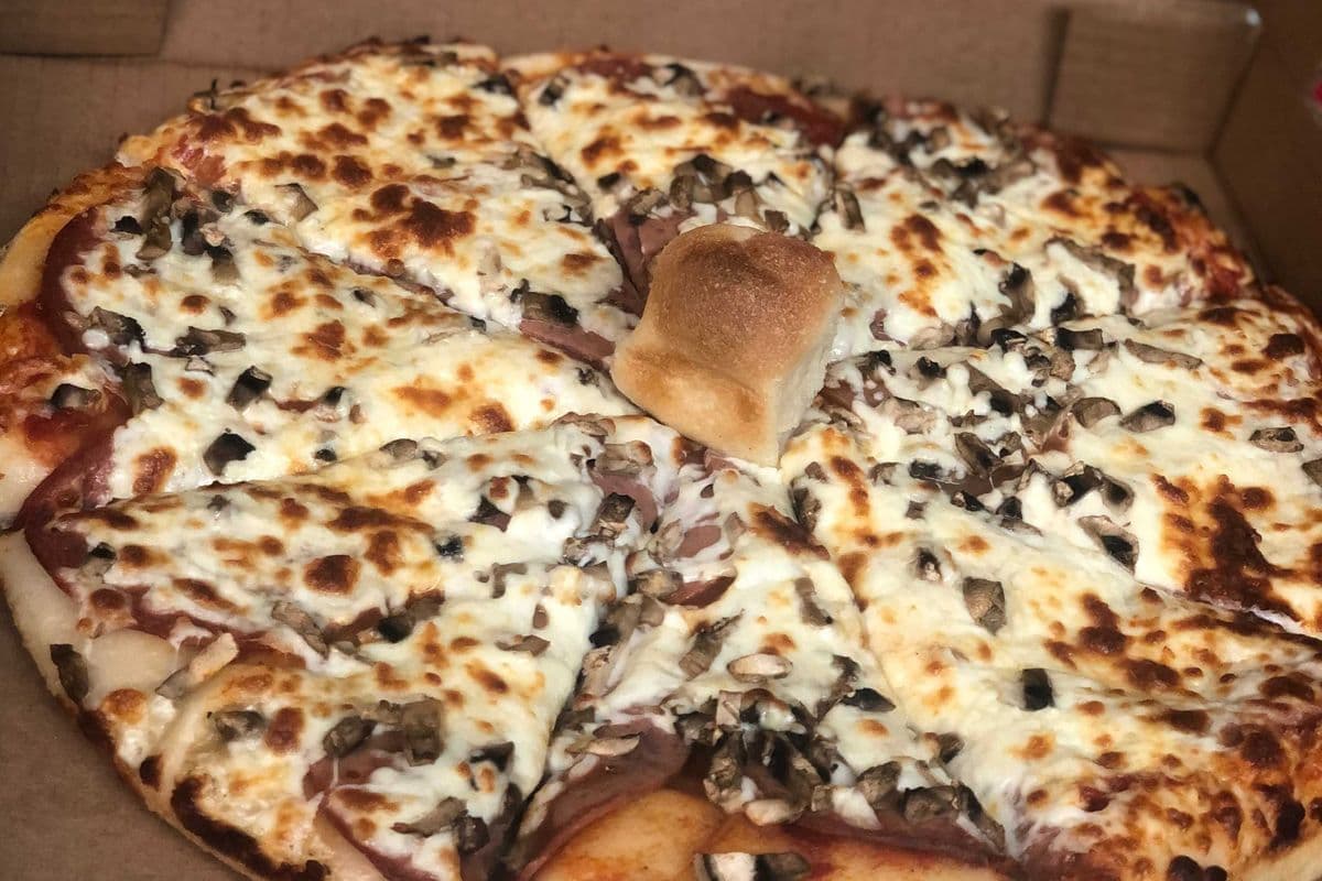 6. 12" Ham and Mushroom Pizza
