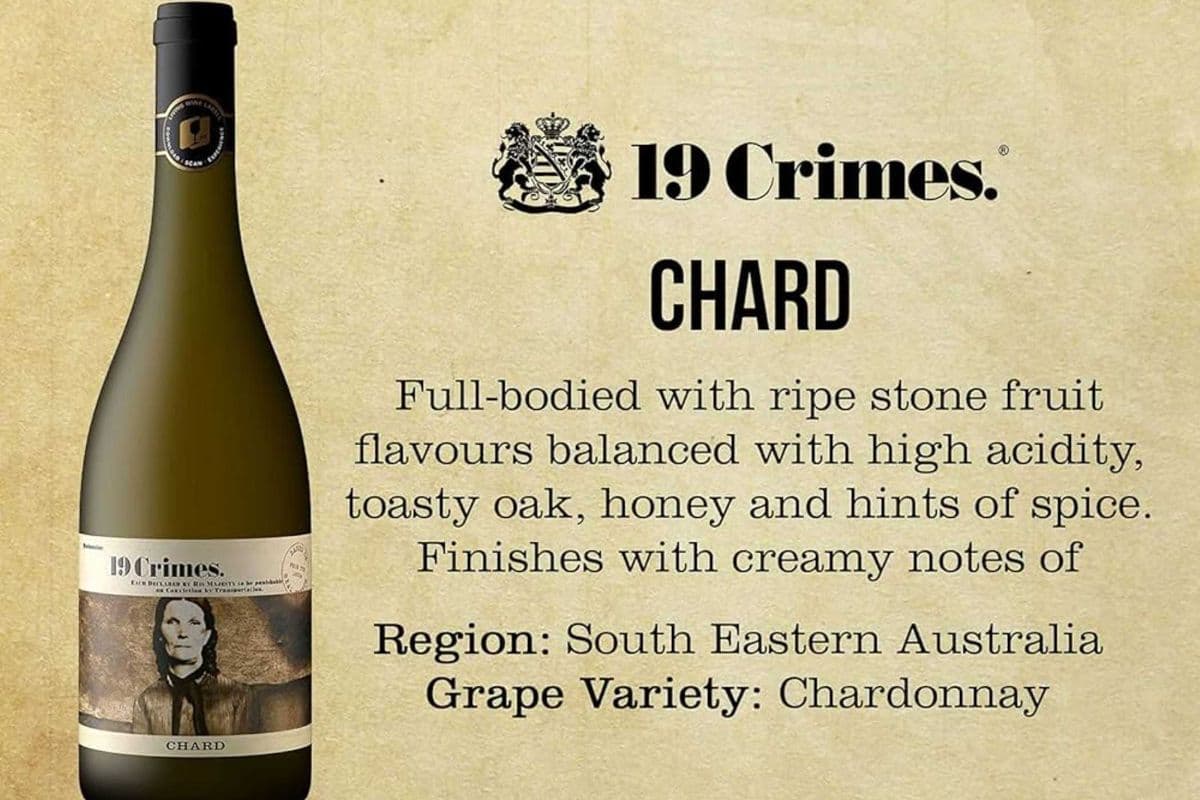 19 CRIMES HARD CHARDONNAY (750ML) (1 x 750ML)