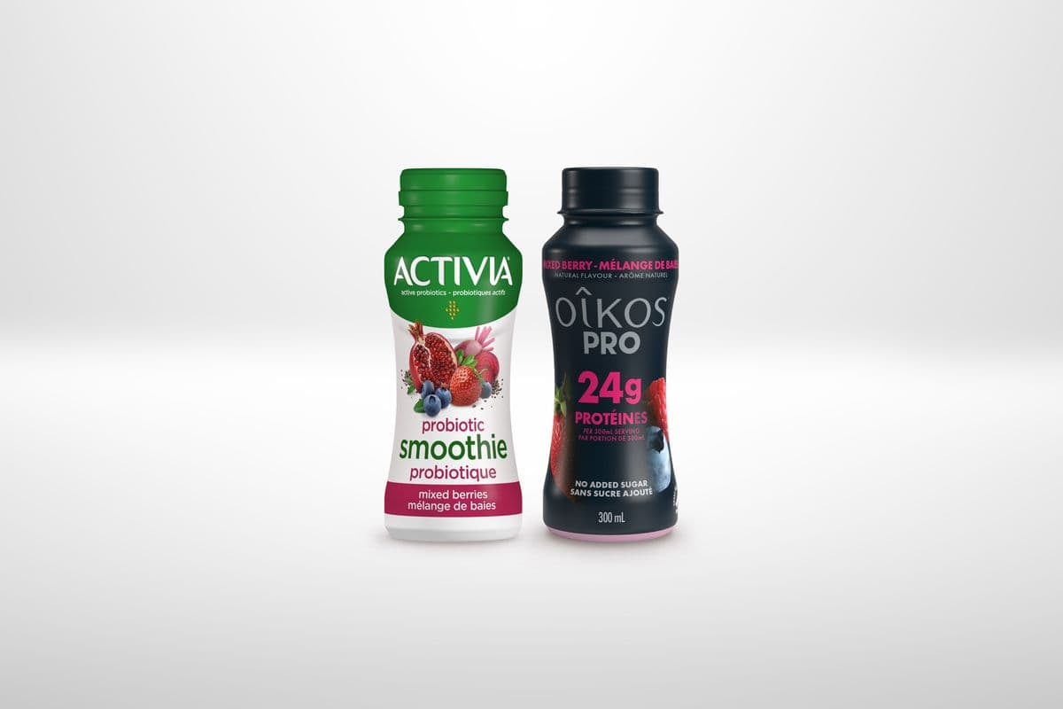 Activia Probiotic Smoothie & Oikos Greek Yogurt Smoothie (190 ml) - 2 for $4.44