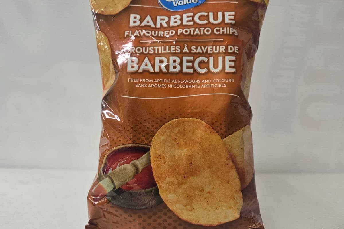 Great value barbeque flavoured potato chips 200g (200g)