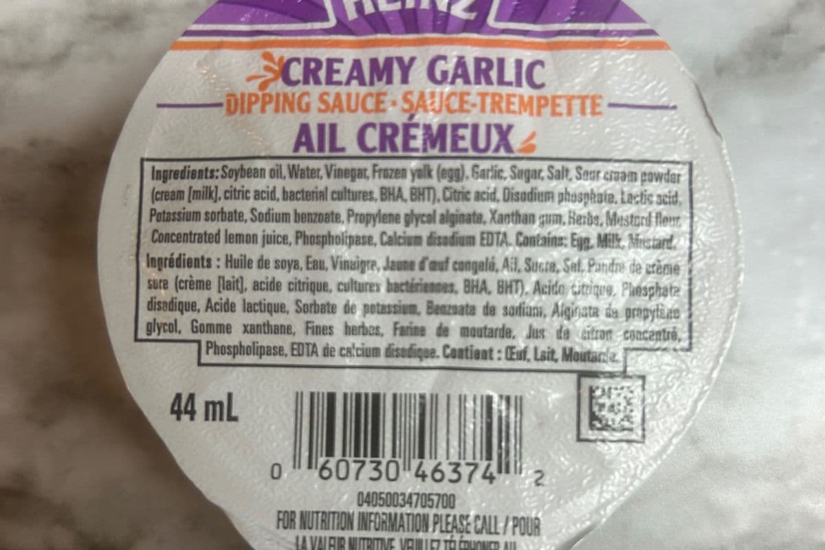 Creamy garlic